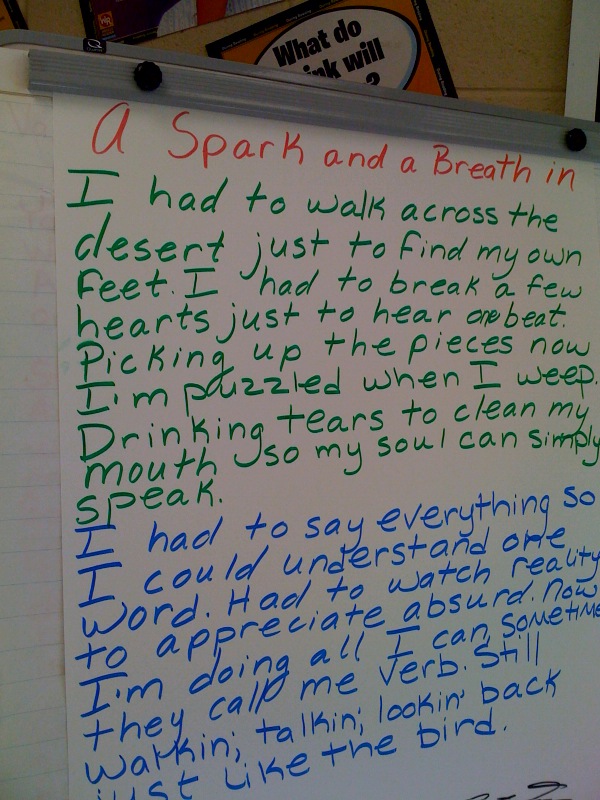 poem on the board