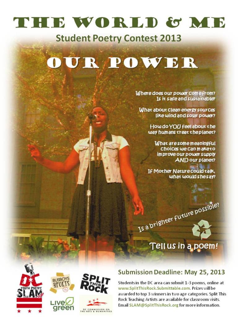 Get your kids to submit to this Youth Poetry Contest! www.SplitThisRock.Submittable.com 